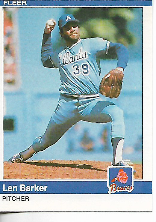 1984 Fleer Len Barker Card