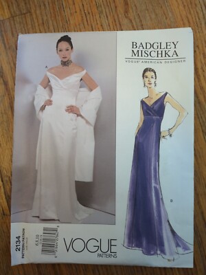 Vogue 2134 Badgley Mischka Miss Evening Dress Size 10