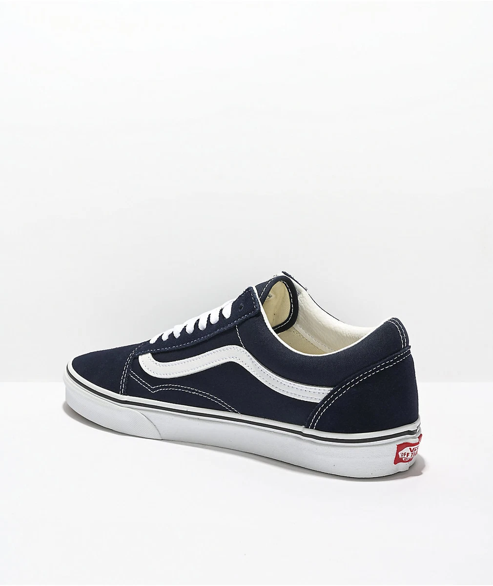 Vans Old Skool Parisian Night True White Skateboarding Shoes Canvas Suede