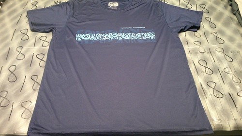 XL Hawaiian Authentics Rash Guard UV Protection 100% Poly Blue Shirt