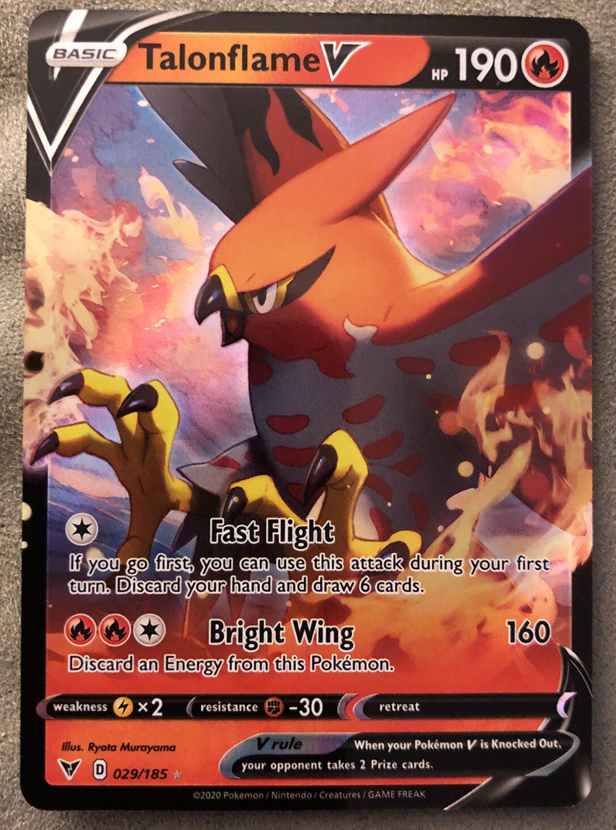 2020 Pokémon Sword & Shield Vivid Voltage Talonflame V Ultra Rare