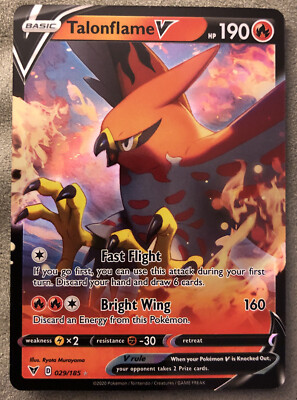 2020 Pokémon Sword & Shield Vivid Voltage Talonflame V Ultra Rare
