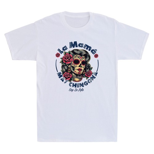 T-shirt unisexe vintage La Mama Mas Chingona drôle graphique bonne fête des mères cadeau - Photo 3/8