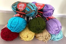 Lot of 2 Red Heart SOFT YARN 4 Medium Worsted Solid Variegated Acrylic Assorted