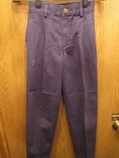 YOUTH BOYS IZOD PLEATED 100 COTTON NAVY BLUE PANTS SIZE 8 SLIM INSEAM 21