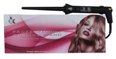 HSK #51 9/18MM BLACK TOURMALINE CERAMIC BARREL HAIR CURLER #2