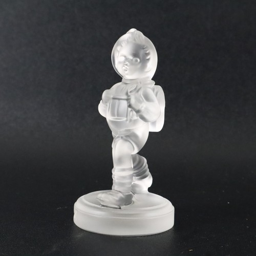 Goebel M J Hummel School Boy Frosted Crystal 3-5/8" Figurine 1992 - Picture 3 of 10