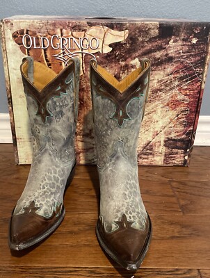 Old Gringo Leopardito Villa Cowboy Boots Leopard Size 8.5 New w/Box