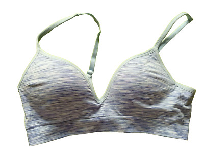 Matalan blau meliertes Longline-BH-Oberteil ohne Bügel UK Medium