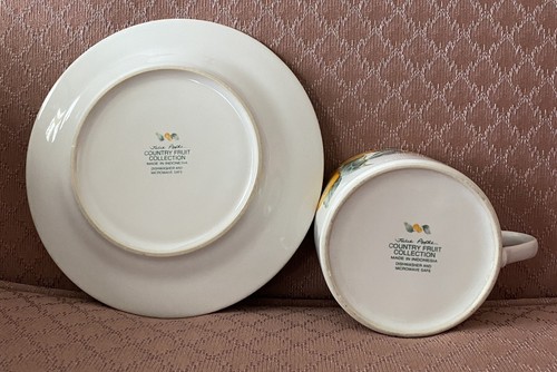 Julie Pople Country Fruit Avon 1 Soup/Cereal Bowl 9” & 1 Cup & Saucer - Picture 11 of 11