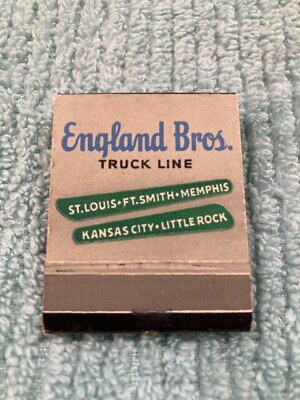 Vintage Matchbook:  England Brothers Truck Line - Ft Smith, AR - 20 Strike Full