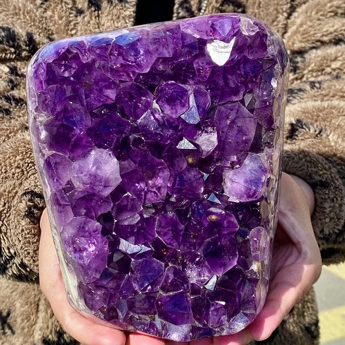 6.69LB Natural Brazilian Amethyst Crystal Point Stone Cluster Quartz Druzy Geode - Foto 7 di 14