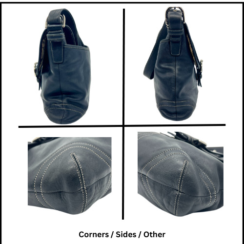 VTG Coach 9481 Black Leather Hobo Bag Bucket Shou… - image 4