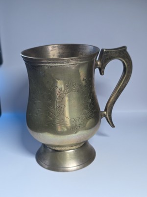 Vintage Tasse/Becher aus Messing mit Gravur