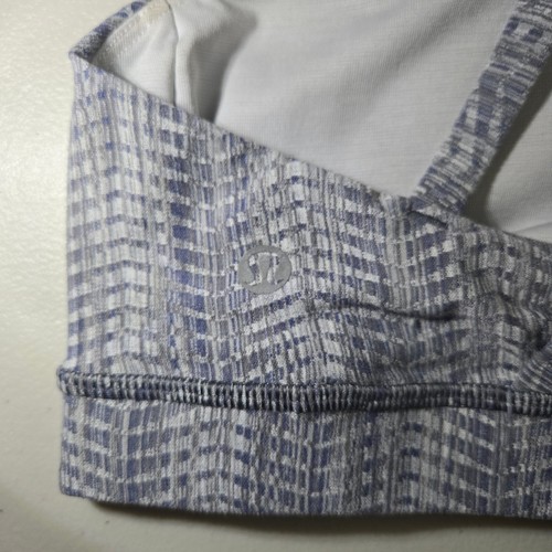 Lululemon Energy Power Luxtreme Arrow Schlachtschiff silber Sport-BH Größe 8 - Bild 5 von 6