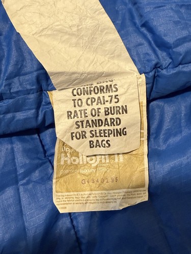 Slumberjack Mummy Style Hollofil II Long 32x84 Blue Sleeping Bag - Picture 5 of 6