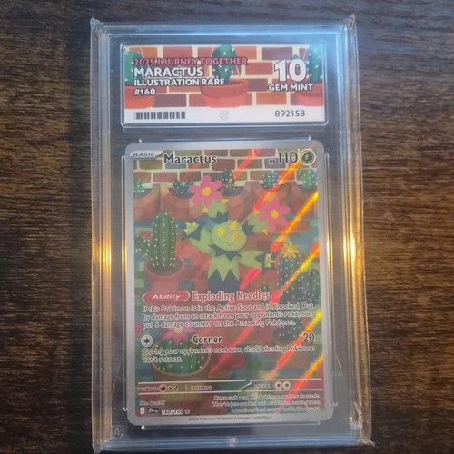 Pokemon TCG Maractus 160/159 ACE 10 Gem Mint Illustration Rare Journey Together