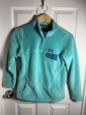 Patagonia Re-Tool Snap-T Girls Youth Fleece Pullover Size XL 14 Green 65586