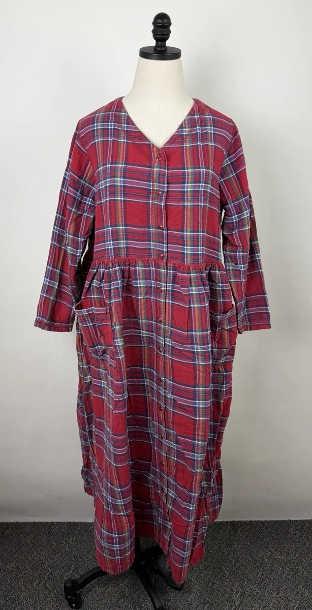 dressing from the 90s Vintage 90s Girazore Check Dress