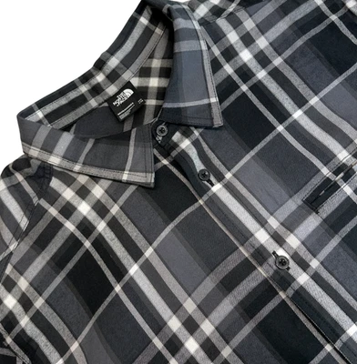 The North Face Flanellhemd Herren 2XL Grau Kariert Langarm Knopfleiste Freizeit - Bild 1 von 4