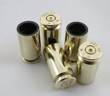 5 Bullet Tire Valve Stem Caps 40 Sw Shells Brass Case - Car Truck Bike
