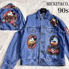 Mickey  Co. Disney 90s Vintage Indigo Blue Denim Jacket Rare