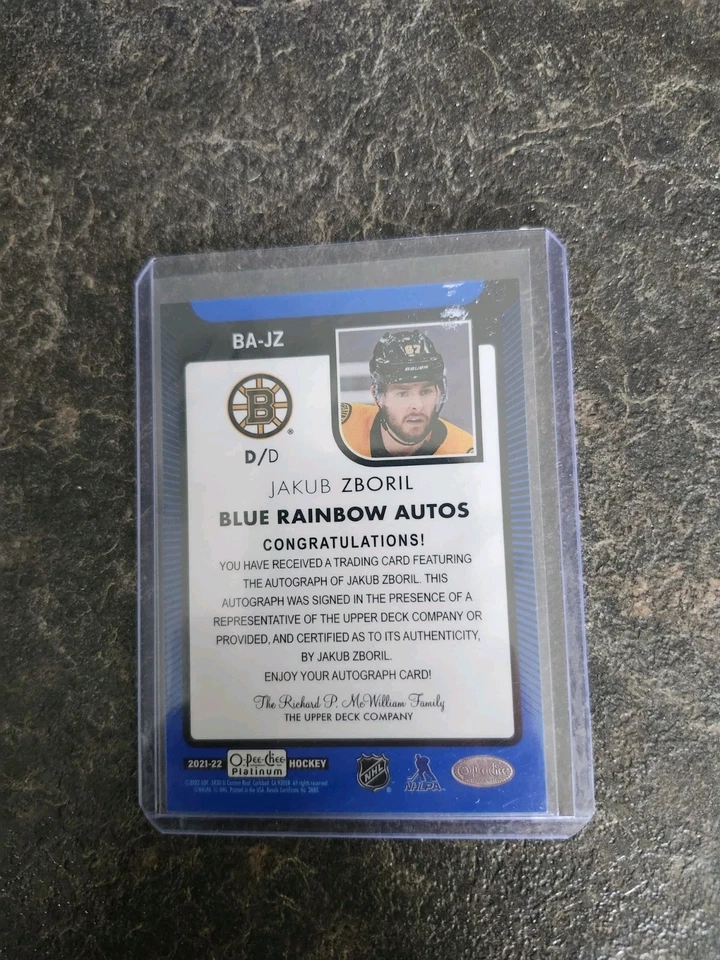 2021-22 O-Pee-Chee Platinum Blue Rainbows Auto Jakub Zboril Card# BA-JZ - Image 2 of 2