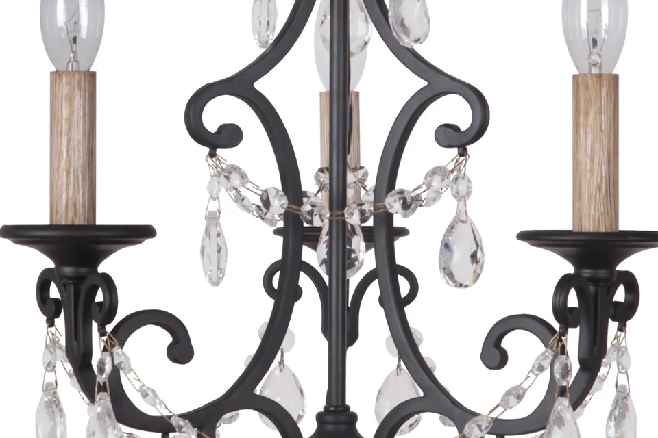 Araña estilo vela Bentley negra hecha a mano 38923 - 14 pulgadas de ancho Foto 2 de 3