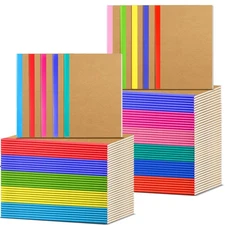 100 Pack Composition Notebooks A5/A6 Ruled Lined Composition Kraft Notebooks ...