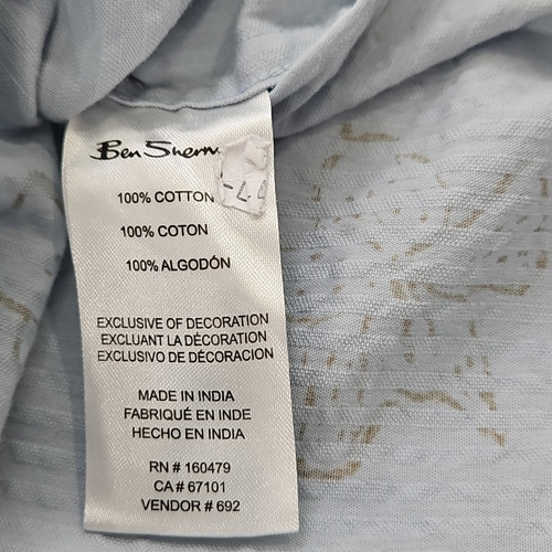NEU Ben Sherman kurzärmliges Hemd Herren XL blau Blumen strukturiert neu mit Etikett UVP $ 100 - Bild 5 von 17