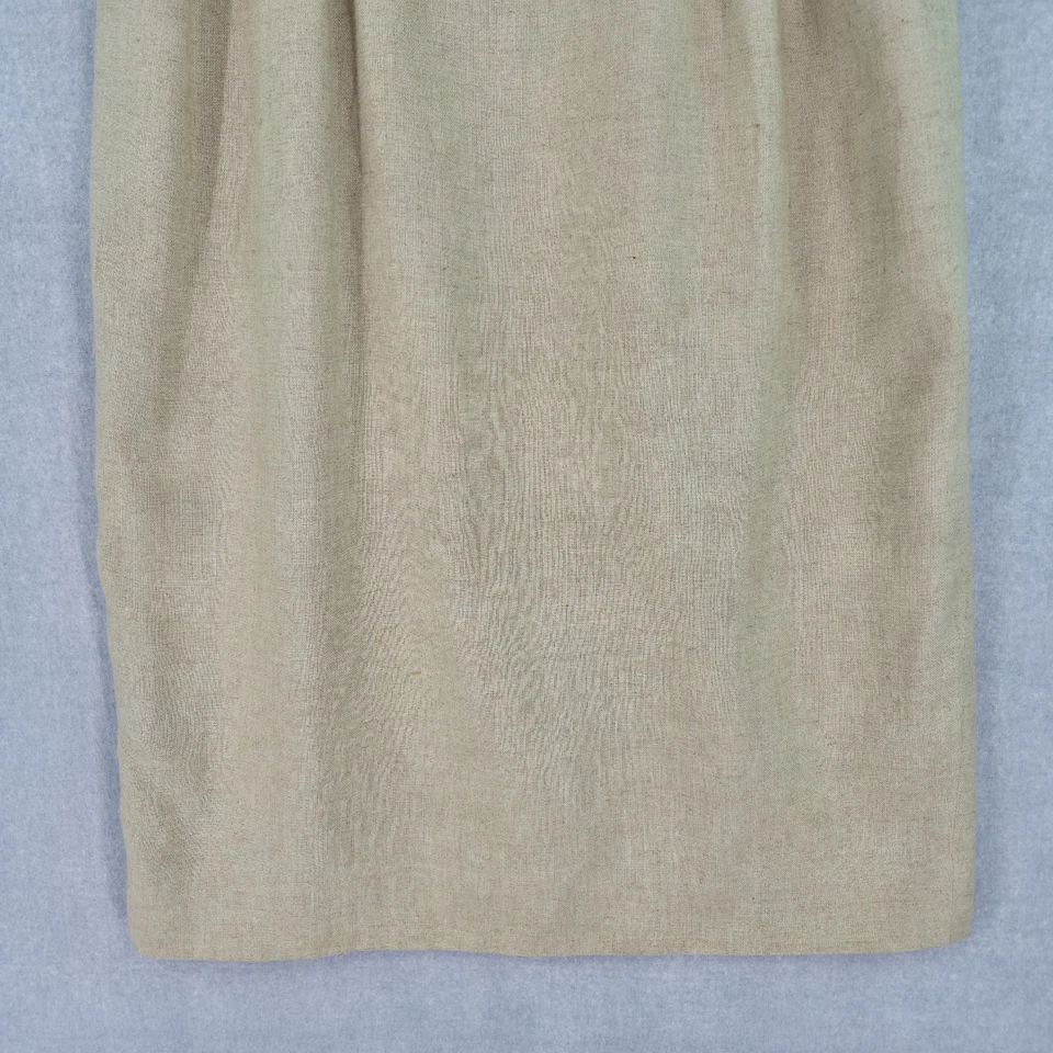 Юбка женская Jones New York 6 бежевая льняная вискоза плиссированная миди карандаш с подкладкой вентилируемая - Изображение 4 из 4