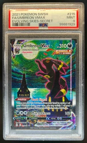 2021 Pokemon SWSH Evolving Skies Umbreon VMAX #215/203 PSA 9