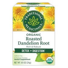 Traditional Medicinals Organic Roasted Dandelion Root Herbal Tea, Supports Healt