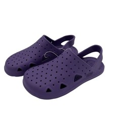 Purple Kids Slip-On Clogs With Adjustable Strap  Ventilation Holes US 2-3
