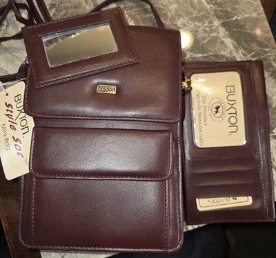 NWT Buxton Buxhyde Crossbody Style Sac Mini Bag. Wallet, Cellphone, Mirror (K1
