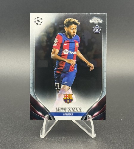 2023-24 Topps Chrome UEFA Lamine Yamal Rookie Base #64 FC Barcelona