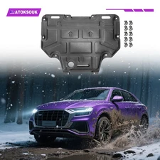 Engine Splash Shield For Audi Q8 2017-2024 Heavy Skid Plate W/Service Hole