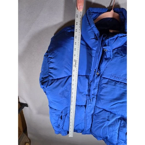 Forever 21 Men x Pantone Blue Puffer Jacket Quilted Full Zip Coat Large image 6