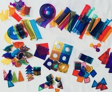 Picasso Tiles Lot 248 Pieces Magnet Tiles, Ramps & Chutes Stem Toy Mixed Lot