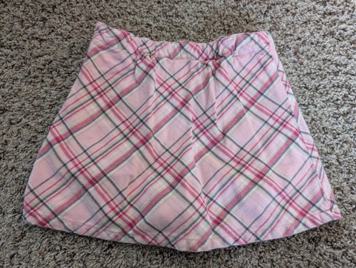 Gymboree 4 Classroom Kitty Pink Plaid Wrap Skirt Skort - Picture 2 of 6