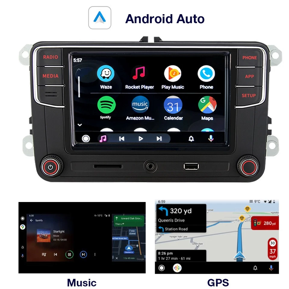NONAME RCD330 RCD340G 187F CarPlay Android Auto Car Stereo Radio For VW Golf CC - Image 4 of 4