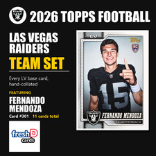 PRE-SALE - 2026 Topps Football Las Vegas Raiders Team Set - Complete Hand-Collat