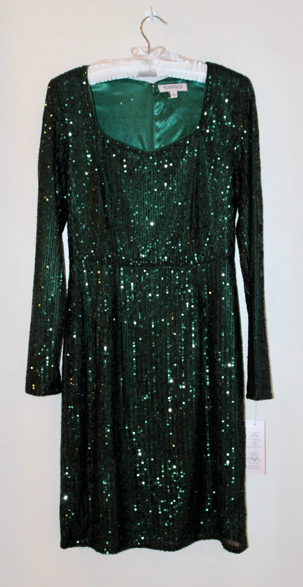 nanette lepore green sequin dress Nanette Lepore Womens Sequined Midi Dress, Green