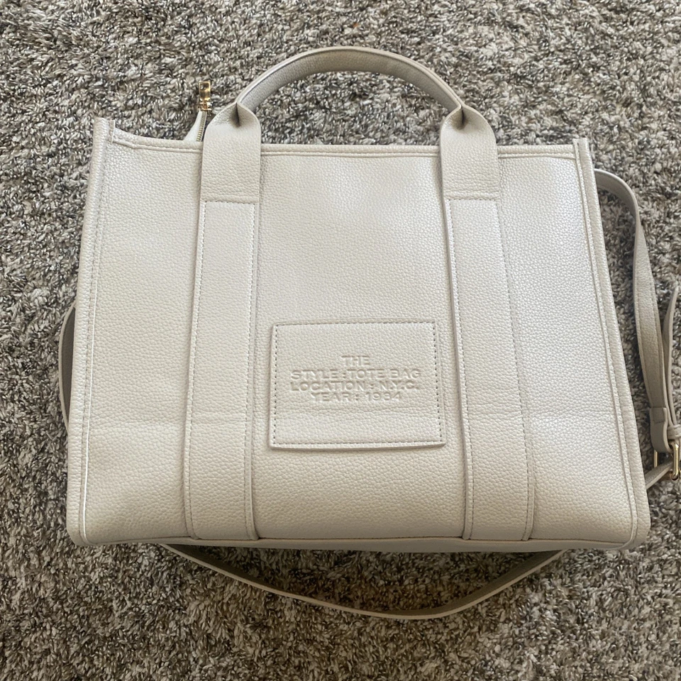 THE TOTE BAG, 1984 NYC imitación cuero, bolso mediano tostado - EXCELENTE ESTADO Foto 2 de 3