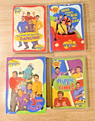The Wiggles 3 Pack DVD Dancing Big Red Car Wiggle Time Box Set