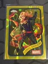 2025 Topps Chrome Marvel Yellow Lava Refractor Carol Danvers #172