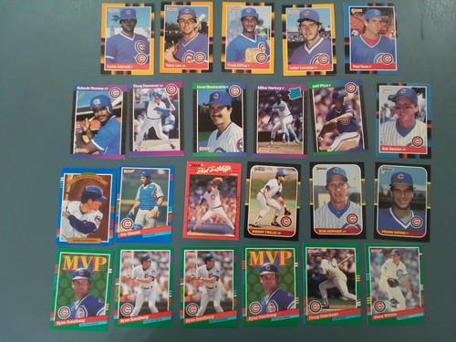 Chicago Cubs- Donruss 23 Card Lot - Sandberg, Sutcliffe, Schiraldi, Gerardi - RC