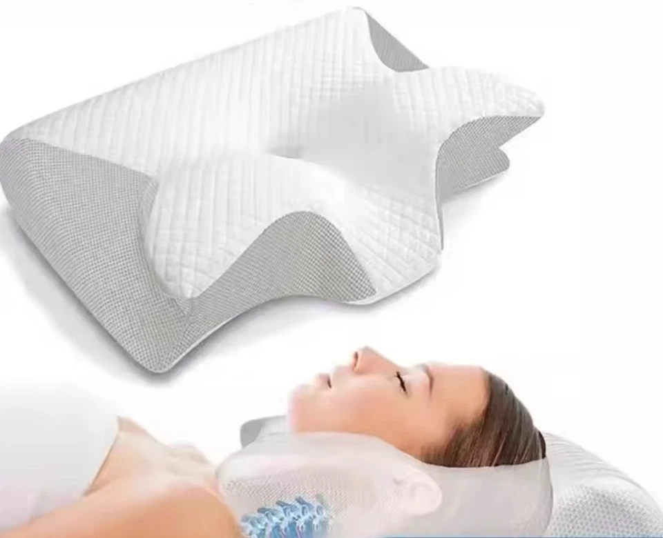 Oreiller en mousse à mémoire de forme cervicale ergonomique orthopédique sout... - Photo 2/4