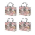 4pcs Druckeinkaufstasche Geschenktüte umweltfreundliche Pink Tragbare Tasche