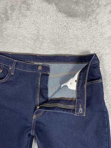 All American Clothing Jeans Mens 38x30* Blue Denim Straight Leg Made USA Stretch - Picture 12 of 13